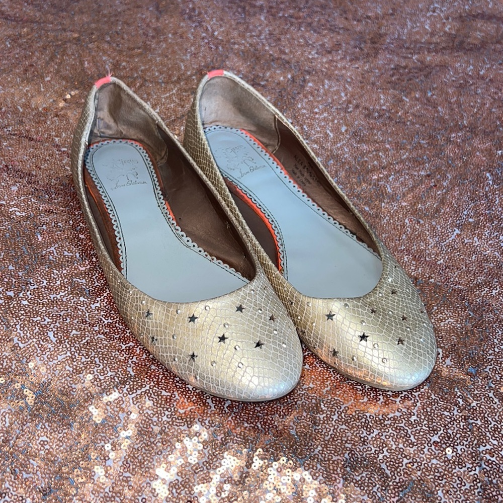 Sam Edelman CIRCUS Flats - Gold with Stars & Stones